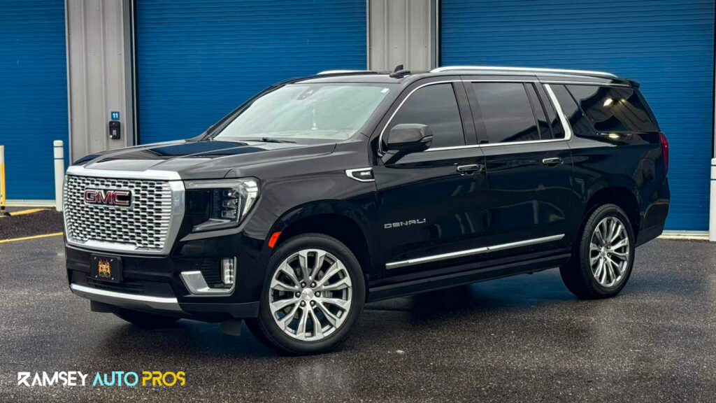 Black 2022 GMC Yukon Denali Auto Detailing - Driver Front View