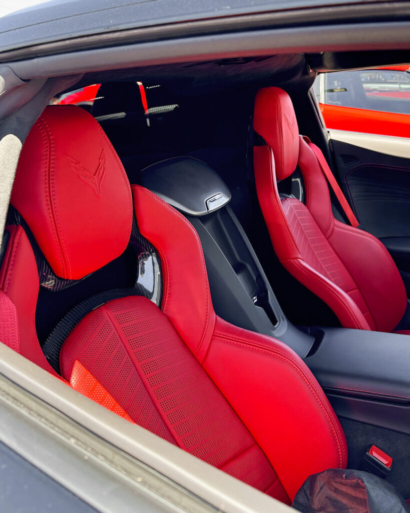 Black 2024 Chevy Corvette C8 ZO6 - Interior Seats from Outside