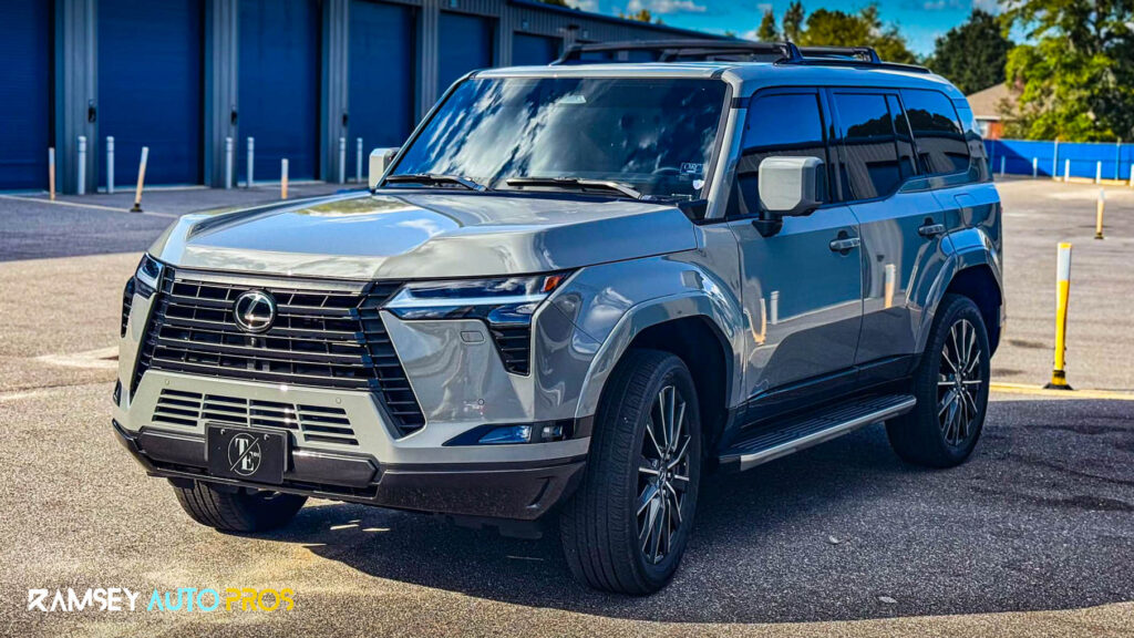 Grey 2025 Lexus GX550 with Ceramic Coating, Paint Protection Film and Window Tint - Driver Front