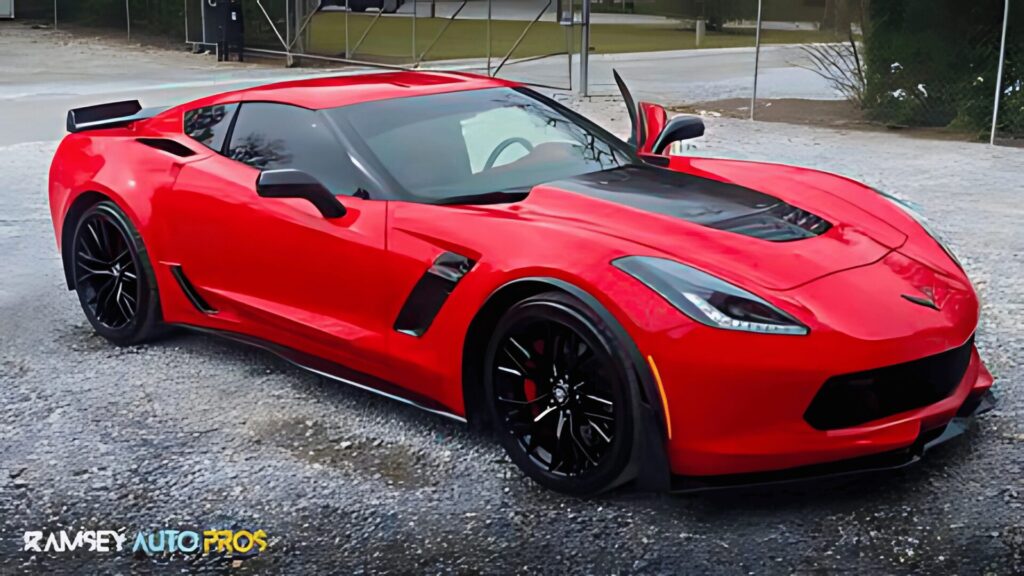 Red 2018 Corvette C7 after Ceramic Coating and Paint Protection Film