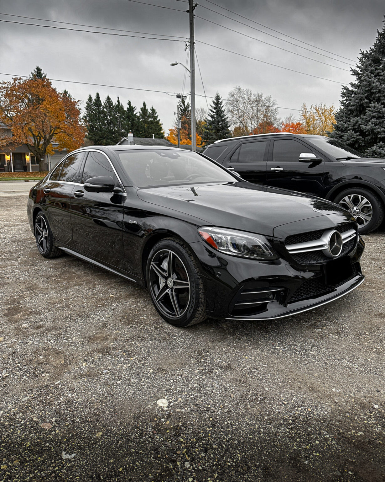 Black 2018 Mercedes S550 - Front Passenger Far after Mobile Detailing