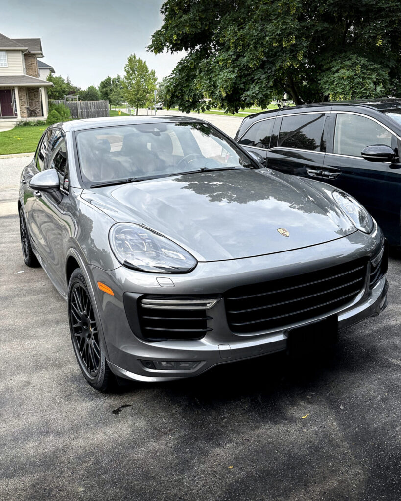 Grey 2020 Porsche Cayenne GTS - Front Passenger after Mobile Detailing