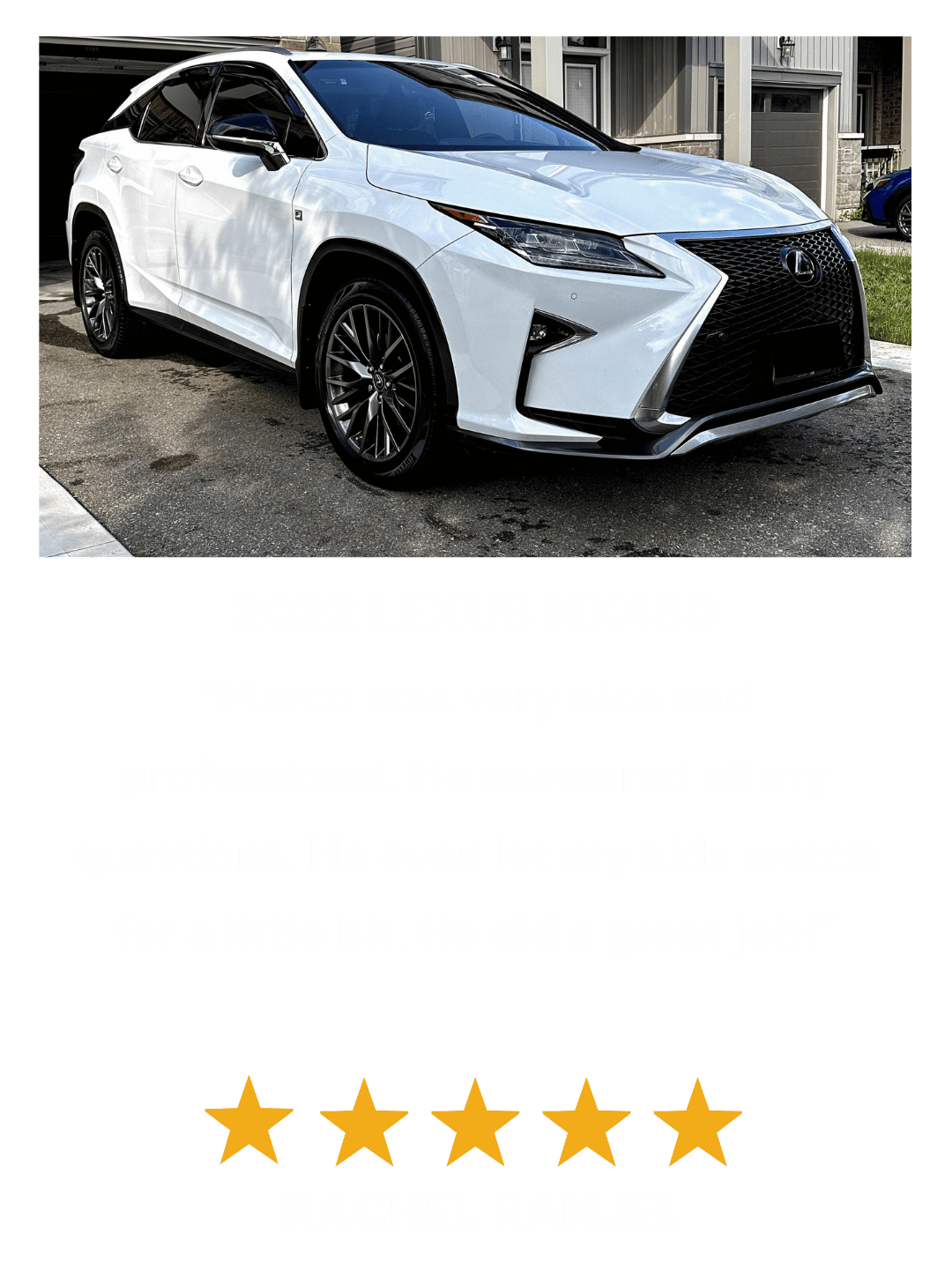 Rachel Ranjel 5-Star Google Review