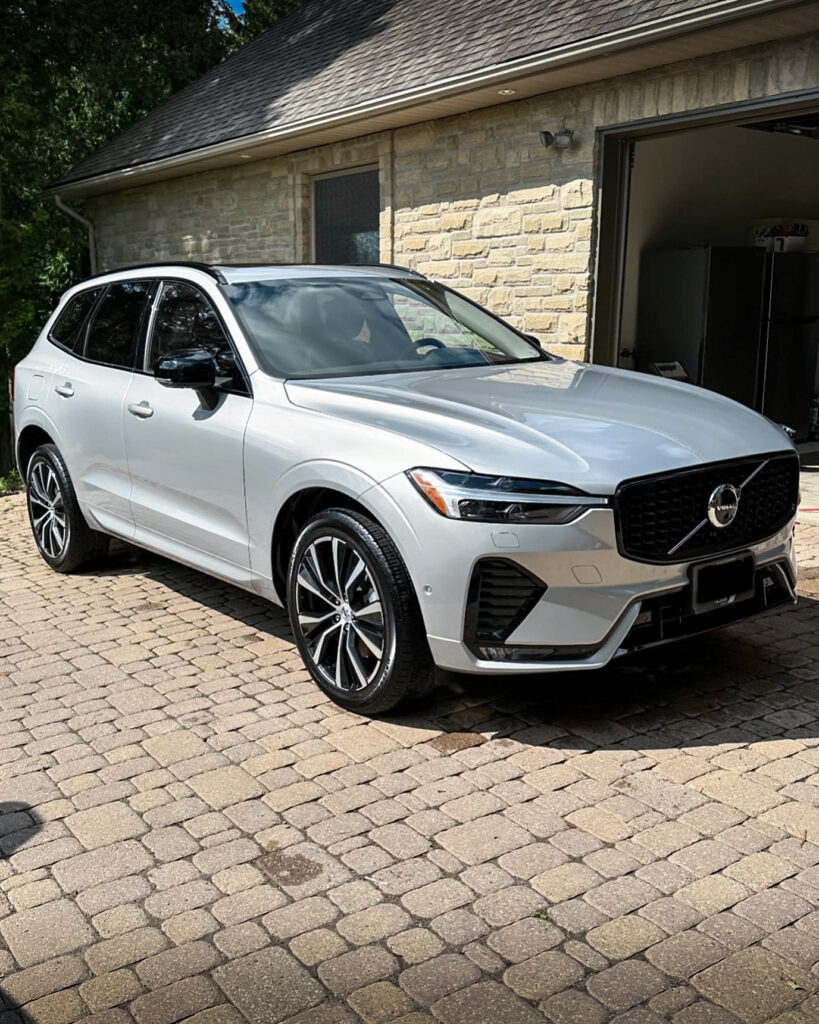 Silver 2022 Volvo XC60 - Passenger Front after Mobile Detailing and Ceramic Coating