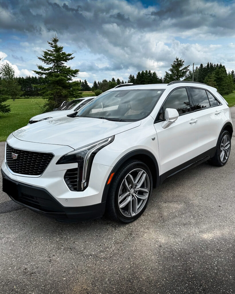 White 2023 Cadillac XT4 - Driver Front after Mobile Detailing