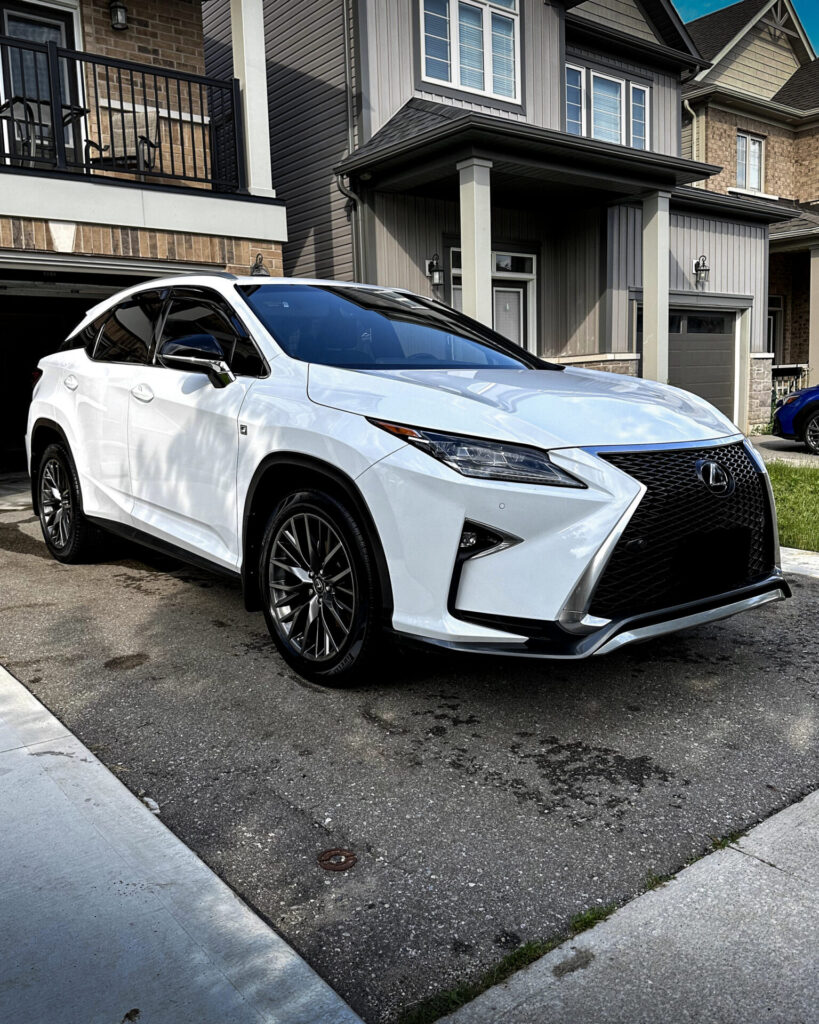 White 2024 Lexus NX480 - Passenger Front Half after Mobile Detailing and Ceramic Coating